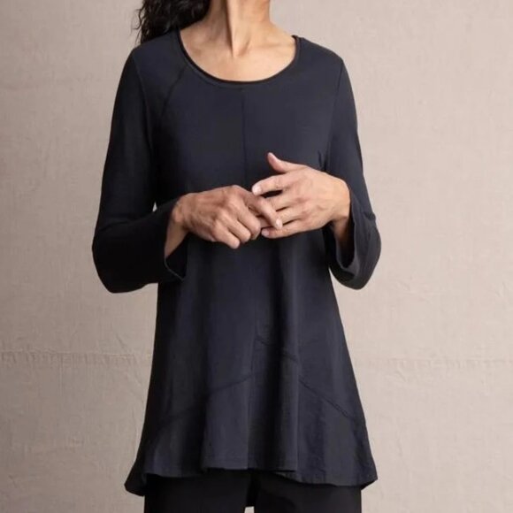 🌟Habitat Pieced Slub Cotton Tunic Long Sleeve Tee Large - Picture 1 of 10